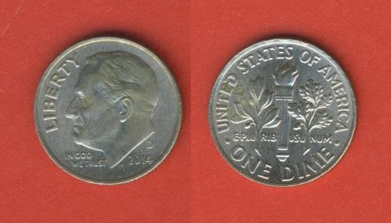  USA  1 Dime 2014 D   