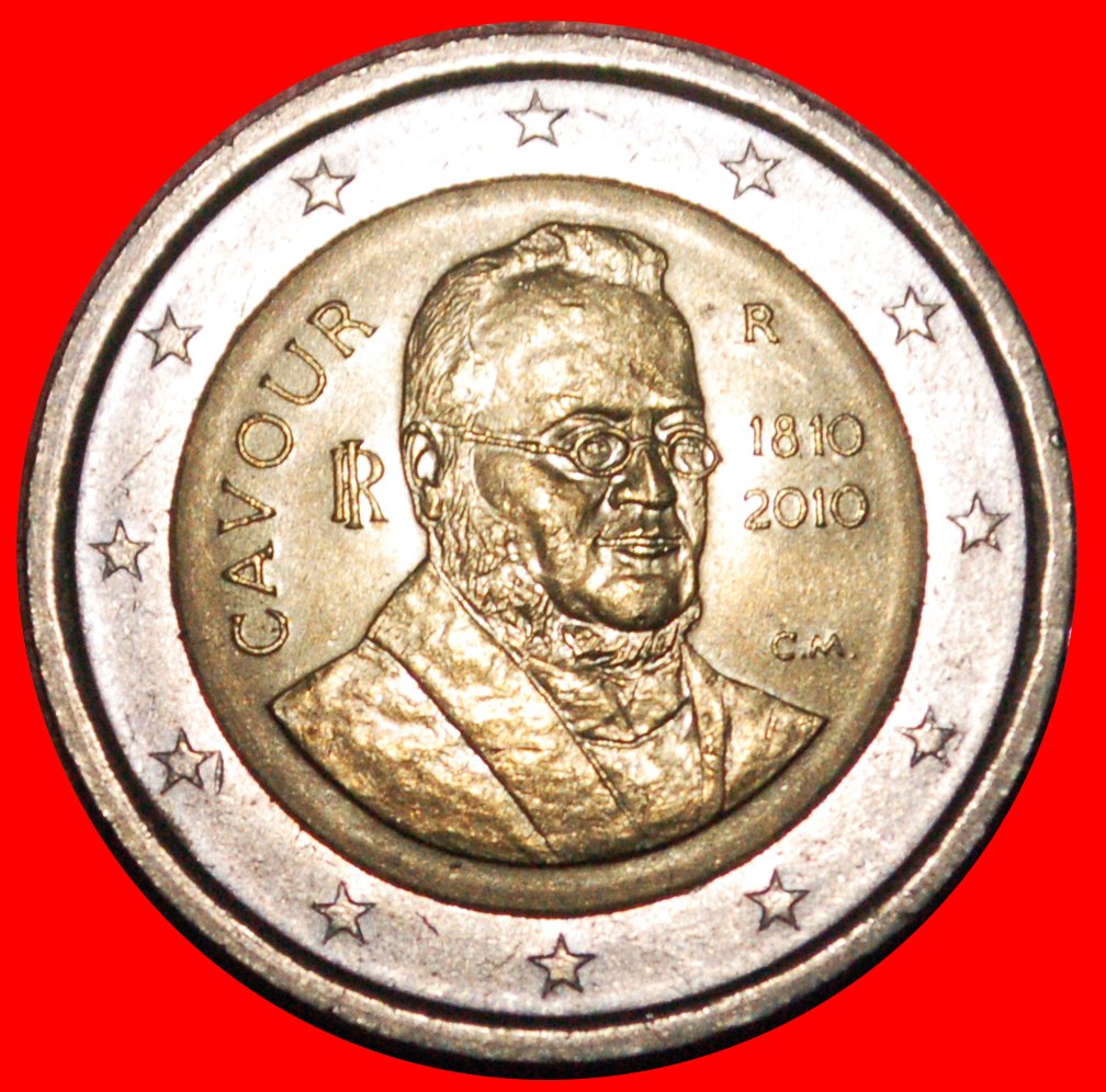  * CAVOUR (1810-1861): ITALIEN ★ 2 EURO 2010 uSTG!★OHNE VORBEHALT!   
