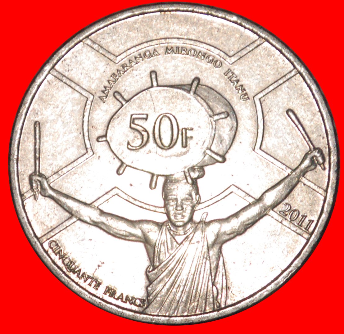  * DRUM: BURUNDI ★ 50 FRANCS 2011 MINT LUSTRE!★LOW START ★ NO RESERVE!   