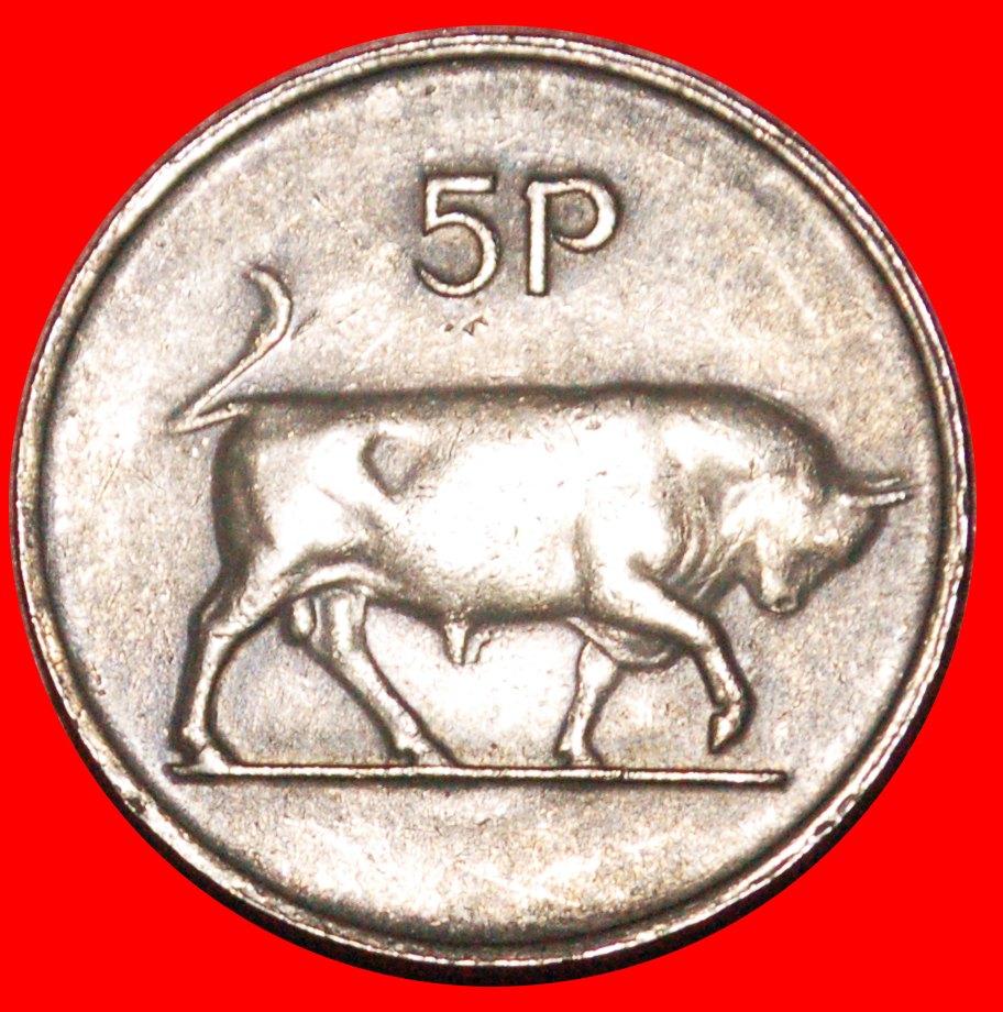 * GREAT BRITAIN (1969-1990): IRELAND ★ 5 PENCE 1978 BULL!★LOW START ★ NO RESERVE!