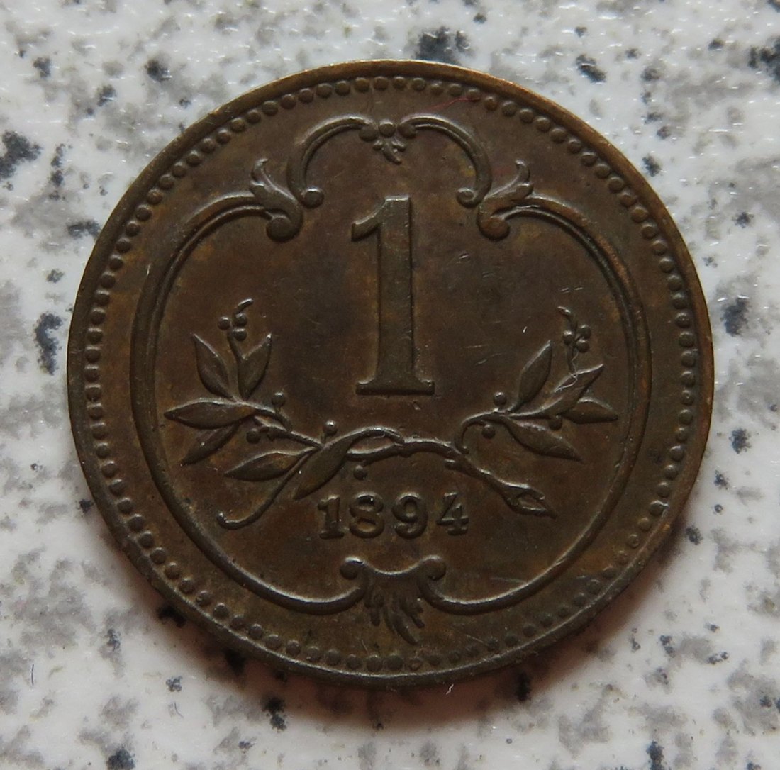  Österreich K & K 1 Heller 1894, besser   