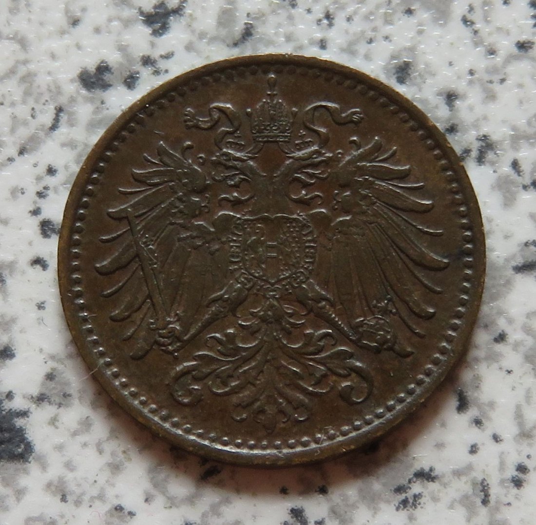  Österreich K & K 1 Heller 1894, besser   