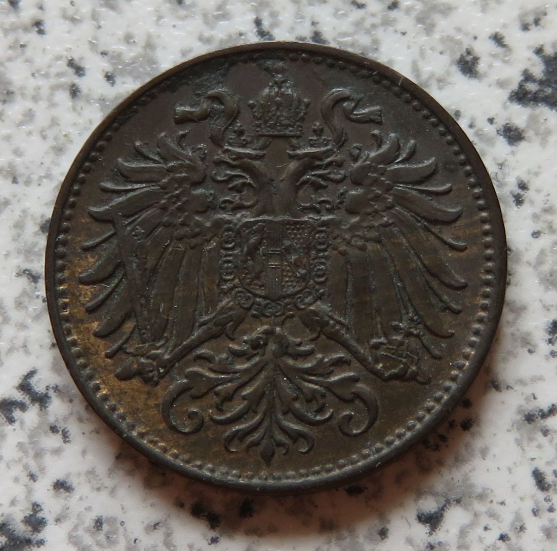  Österreich K & K 2 Heller 1893, besser   