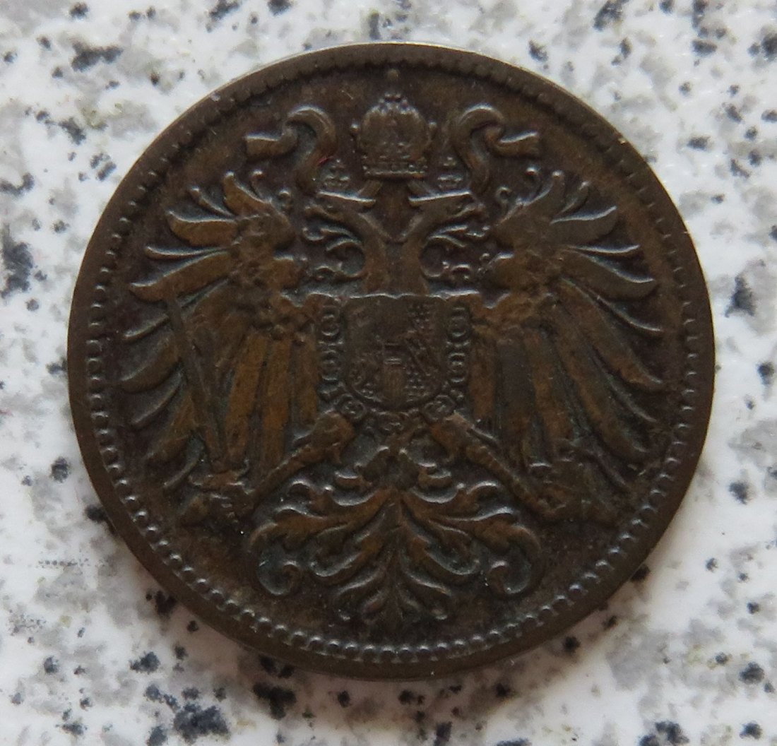  Österreich K & K 2 Heller 1895   