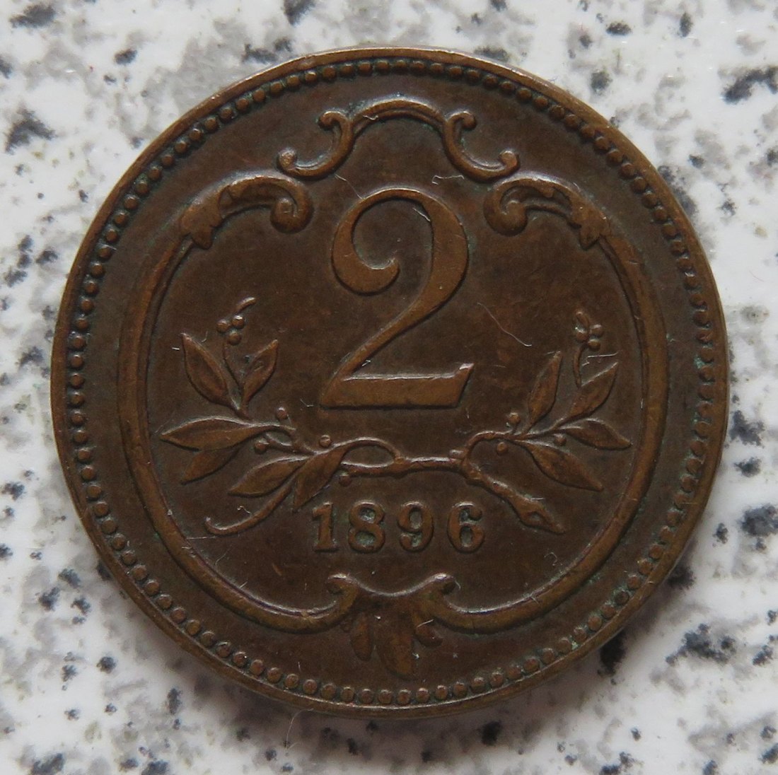  Österreich K & K 2 Heller 1896   