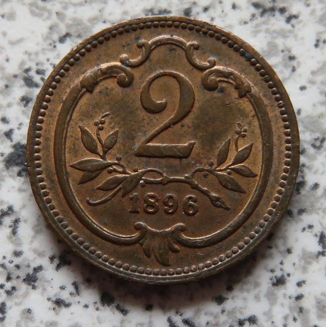  Österreich K & K 2 Heller 1896   