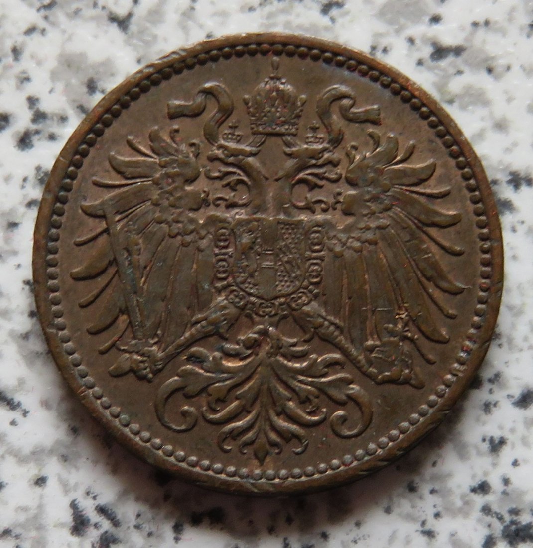  Österreich K & K 2 Heller 1896   