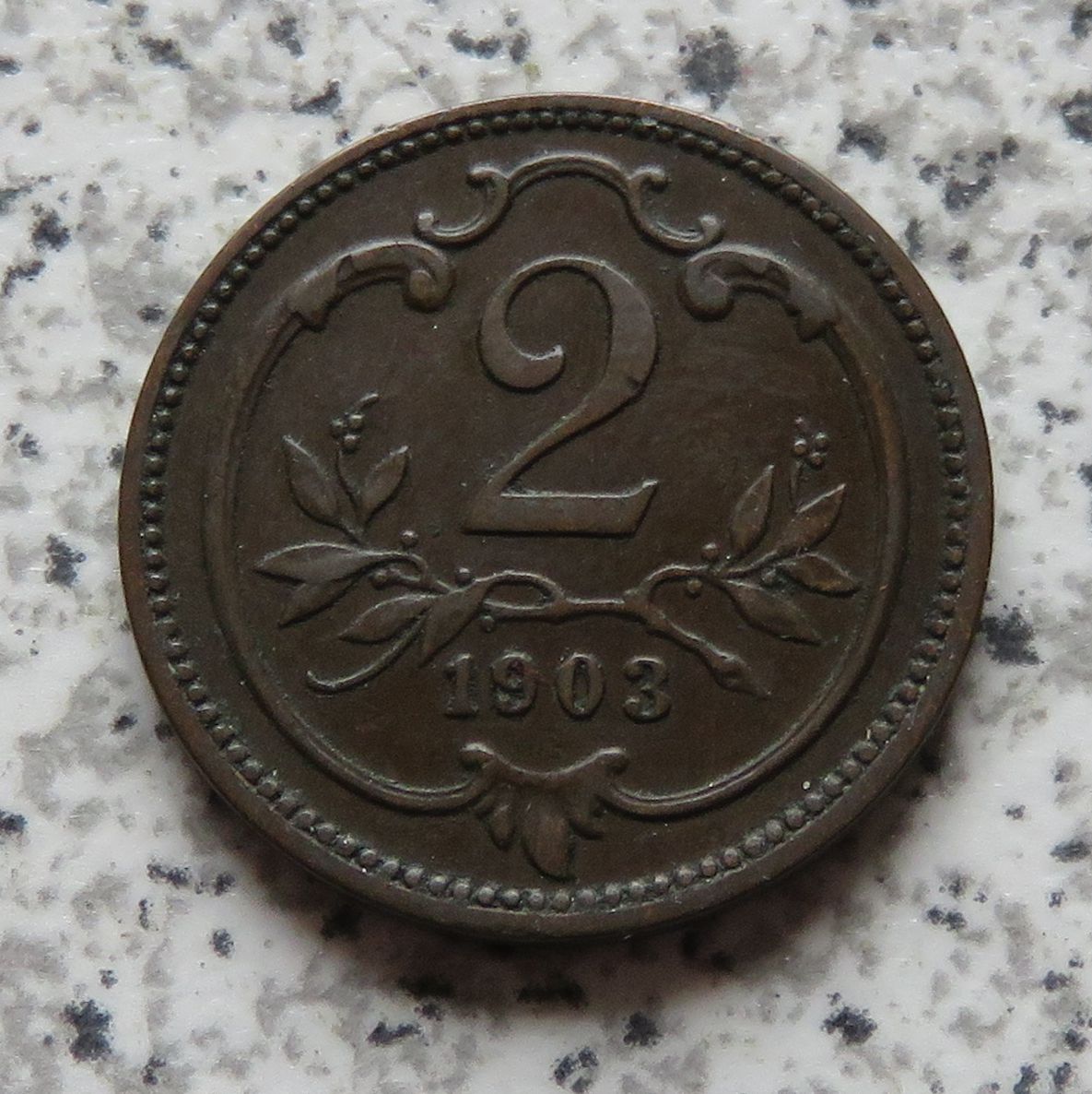  Österreich K & K 2 Heller 1903   