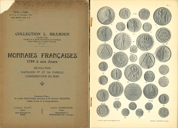  Platt/Hamburger, Paris; Auktion 11.1912; Monnaies Francaises 1789 a nos Jours;   