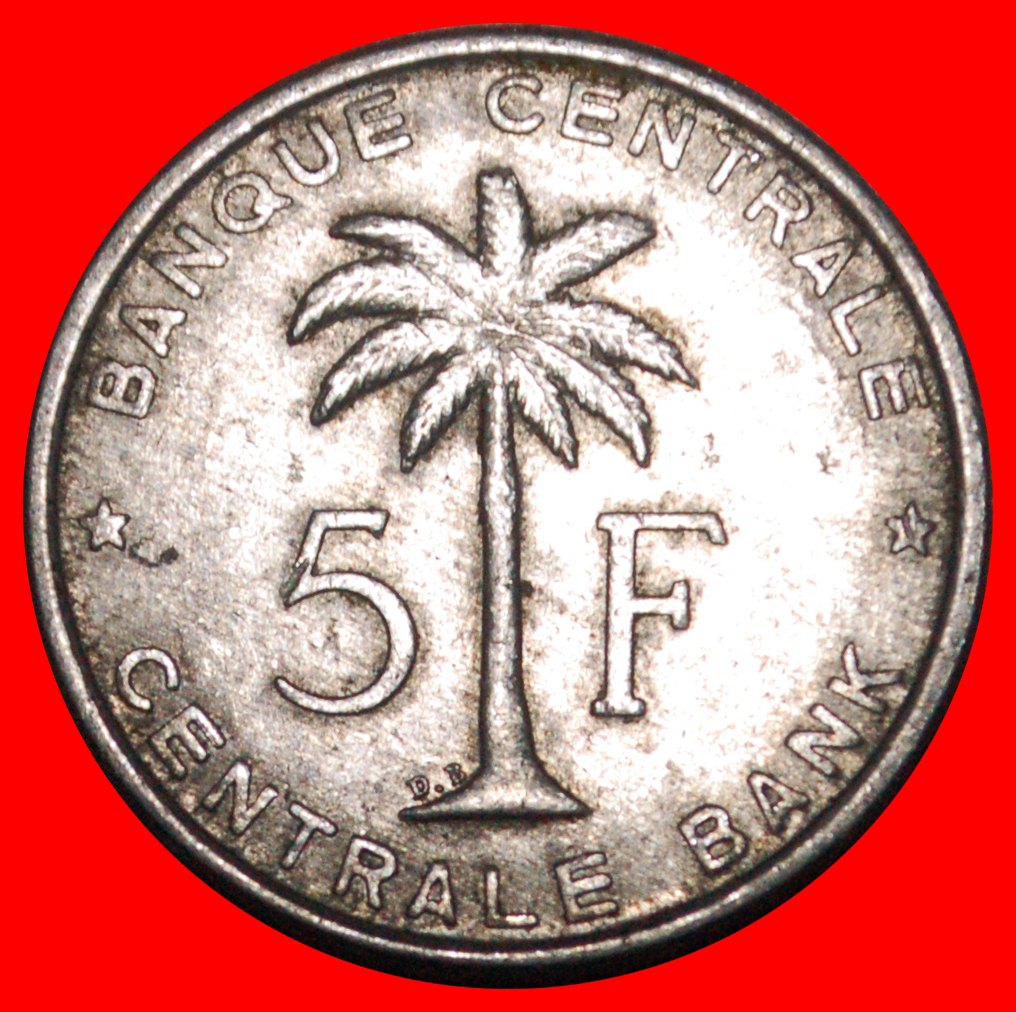  * MINT LUSTRE (1956-1959): BELGIAN CONGO - RUANDA-URUNDI ★ 5 FRANCS 1958! LOW START ★ NO RESERVE!   