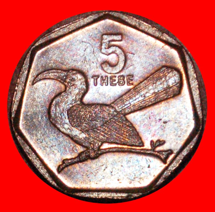  * SOUTH AFRICA (1998-2009): BOTSWANA ★ 5 THEBE 2002 BIRD! LOW START ★ NO RESERVE!   