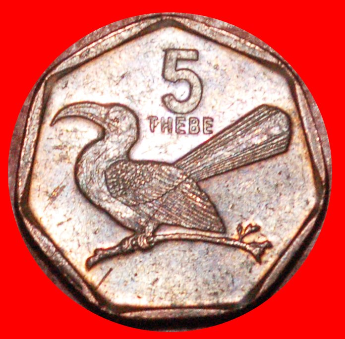  * SOUTH AFRICA (1998-2009): BOTSWANA ★ 5 THEBE 2009 BIRD! LOW START ★ NO RESERVE!   