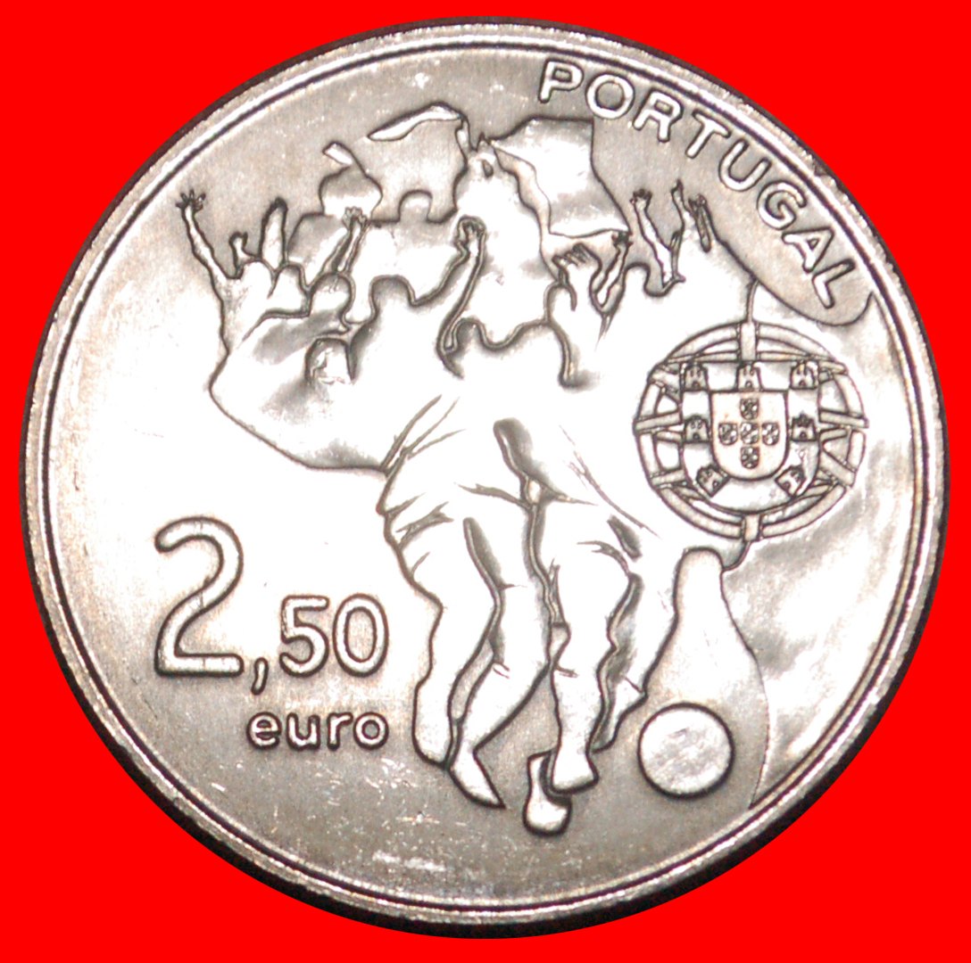  * FIFA IN SOUTH AFRICA: PORTUGAL ★ 2 1/2 EURO 2010 UNC MINT LUSTRE! FOOTBALL★LOW START ★ NO RESERVE!   