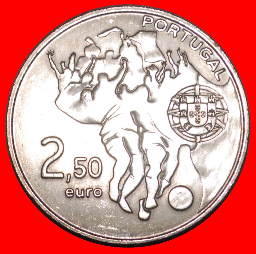 * FIFA IN SOUTH AFRICA: PORTUGAL ★ 2 1/2 EURO 2010 UNC MINT LUSTRE! FOOTBALL★LOW START ★ NO RESERVE!
