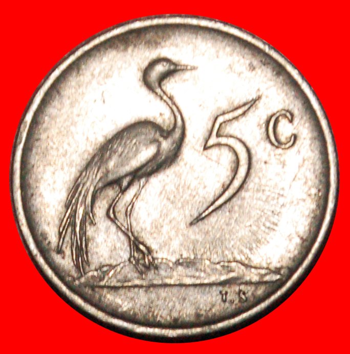  * CHARLES SWART ENGLISH LEGEND: SOUTH AFRICA ★ 5 CENT 1968 CRANE!★LOW START ★ NO RESERVE!   
