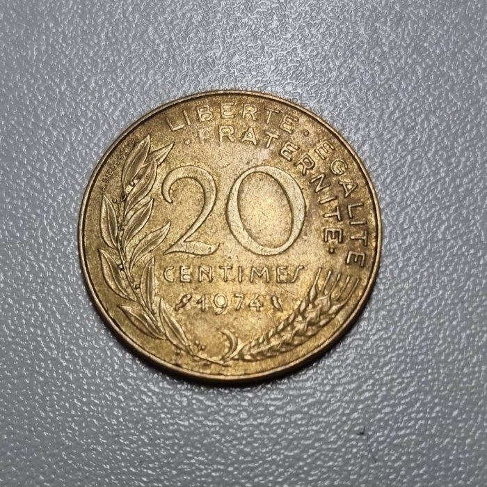  Frankreich 20 Centimes 1974 Umlauf   
