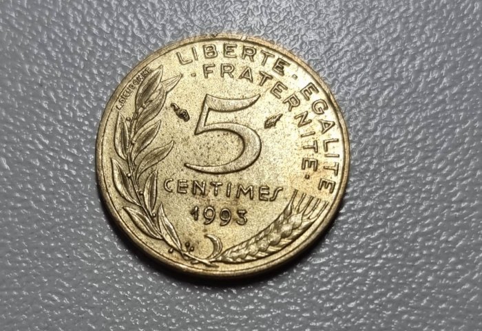  Frankreich 5 Centimes 1993 Umlauf   