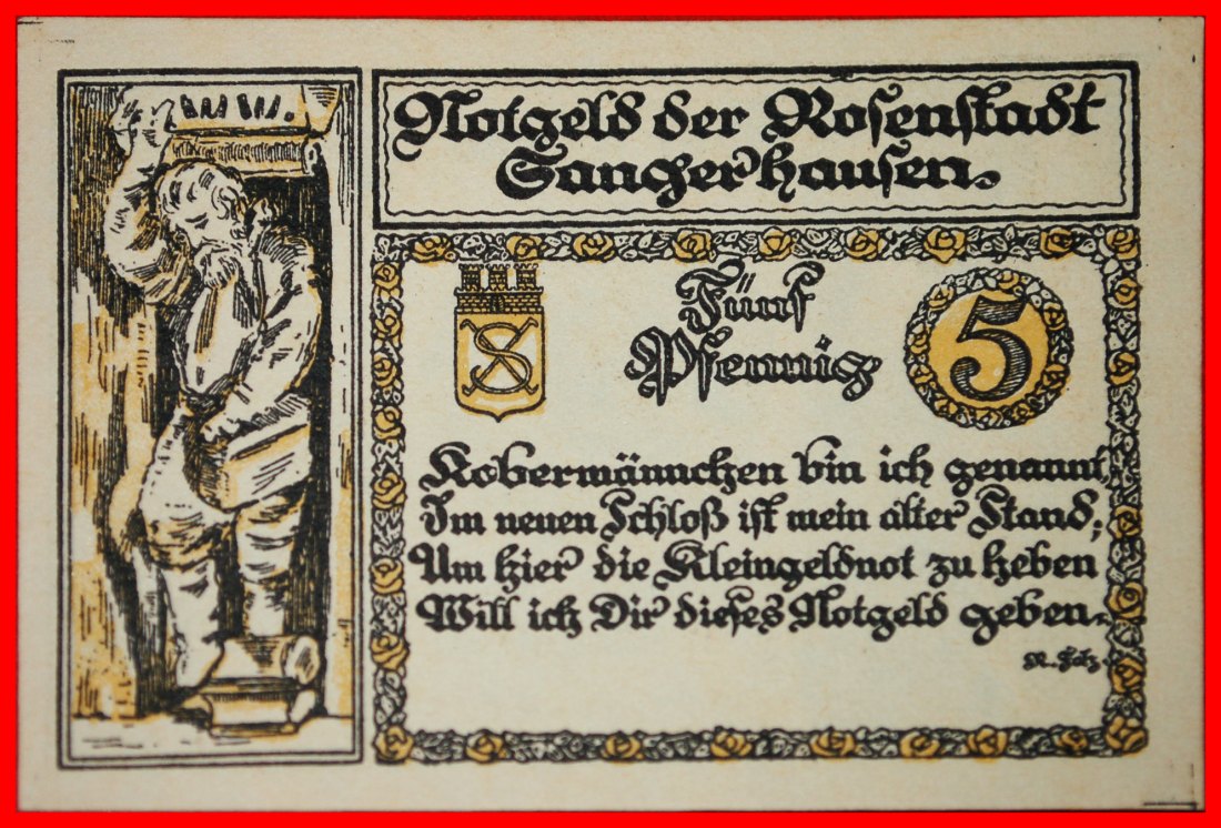  * SACHSEN: DEUTSCHLAND SANGERHAUSEN ★ 5 PFENNIG 1921 KFR KNACKIG! ★OHNE VORBEHALT!   