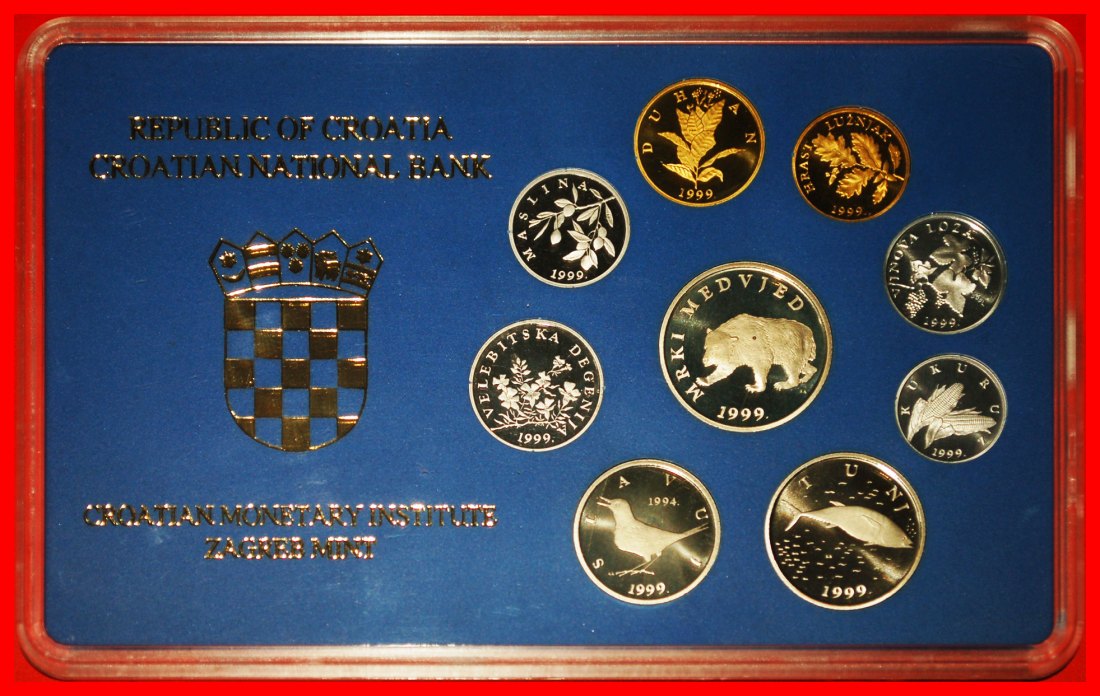 * RARITY: CROATIA★ 1-2-5-10-20-50 LIPA 1-2-5 KUNA 1999 PROOF TO BE PUBLISHED★LOW START ★ NO RESERVE!