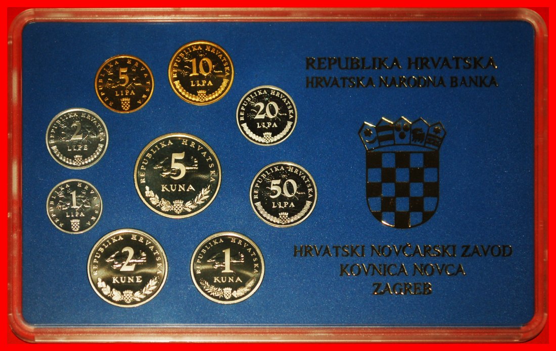  * RARITY: CROATIA★ 1-2-5-10-20-50 LIPA 1-2-5 KUNA 1999 PROOF TO BE PUBLISHED★LOW START ★ NO RESERVE!   