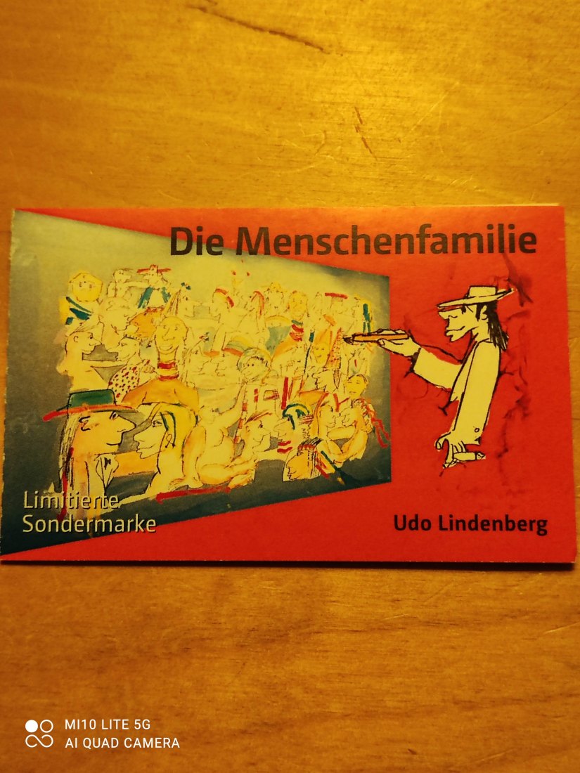  Deutschland Udo Lindenberg 70 Cent Sonderbriefmarke im Folder zu Udo's 10 Gebote Bilder   