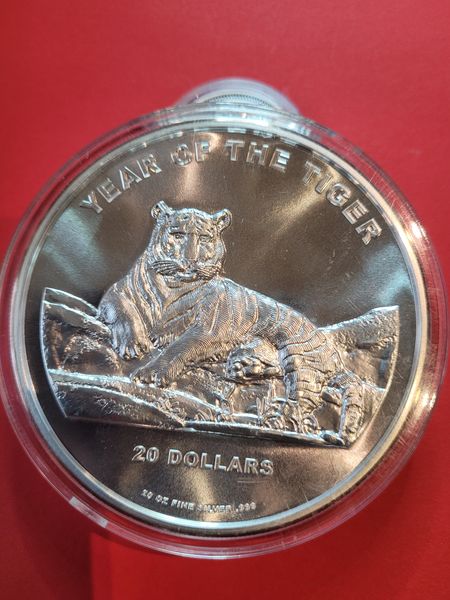  Cook Island 20 D. Tiger 2010 20 OZ 999 Silber rar Münzenankauf Koblenz Frank Maurer T53   