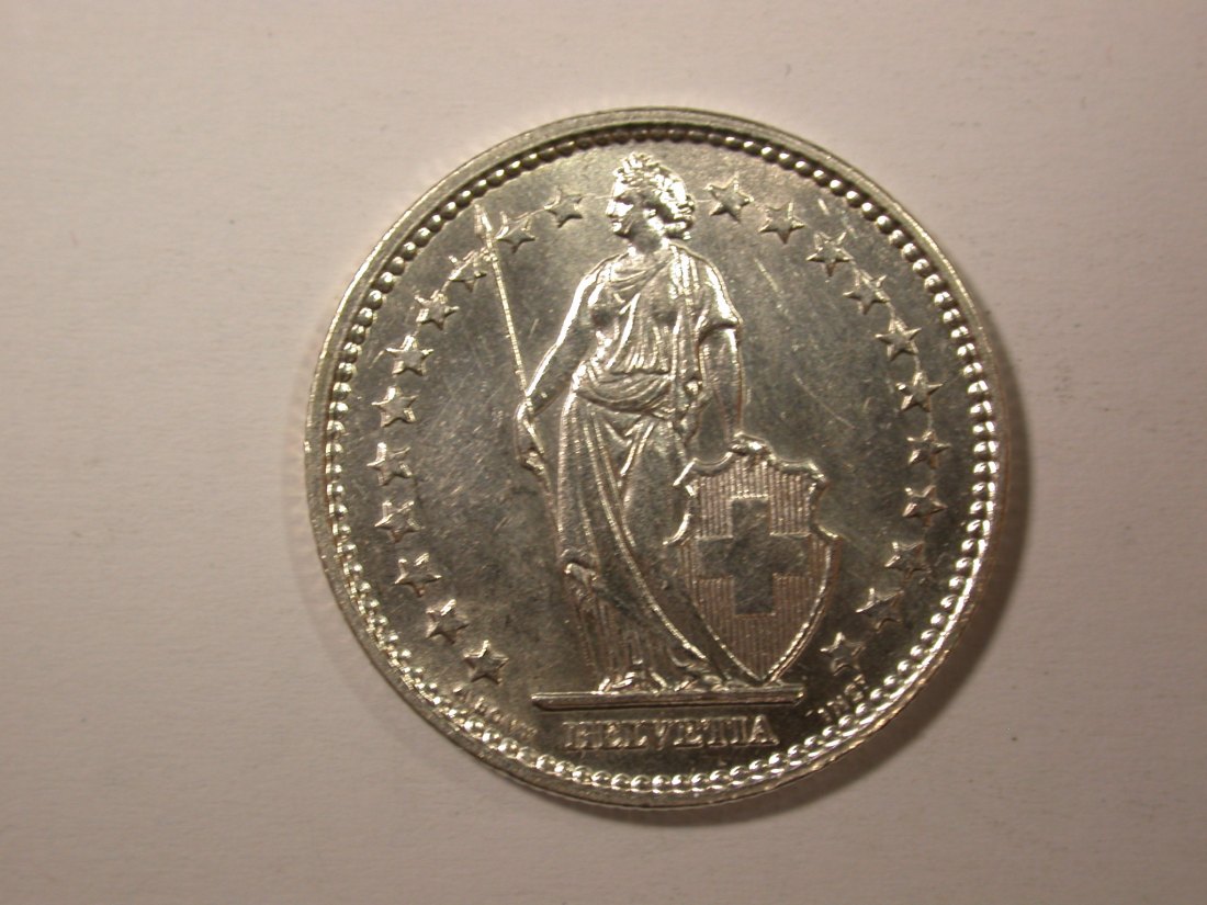 H11  Schweiz 2 Franken Silber 1920 in vzü/vz-st aus EA !  Originalbilder   