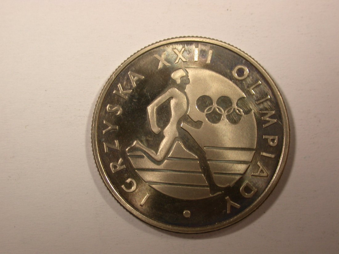 H11 Polen Olympia 1980 20 Zloty in PP /ST Originalbilder