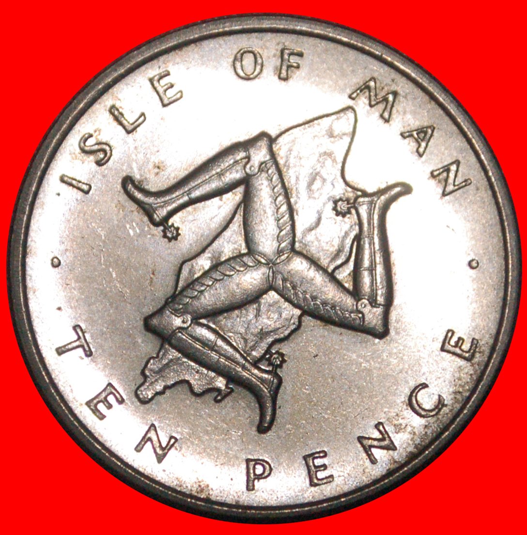 * GROSSBRITANNIEN 1976-1979:INSEL MAN★10 NEU PENCE 1976 BU★ELISABETH II. (1953-2022)★OHNE VORBEHALT!