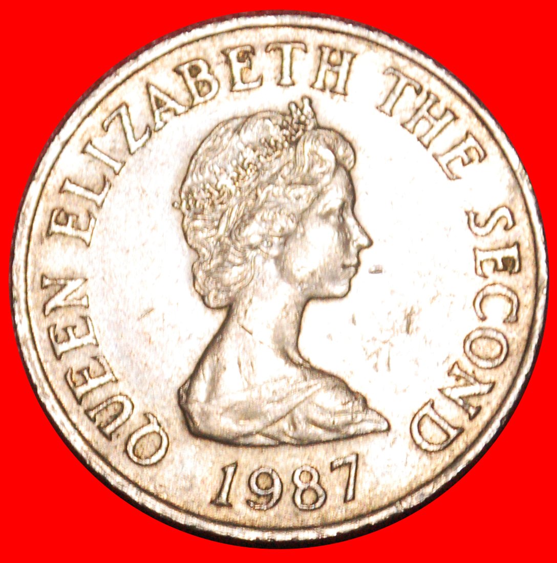  * GROSSBRITANNIEN (1983-1990):JERSEY★10 PENCE 1987 ASTRONOMIE!ELISABETH II. 1953-2022★OHNE VORBEHALT   