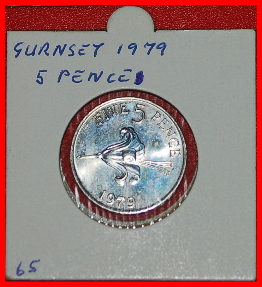  * GROSSBRITANNIEN (1977-1981): GUERNSEY ★ 5 PENCE 1979 BU! ELISABETH II. (1953-2022) ★OHNE VORBEHALT   