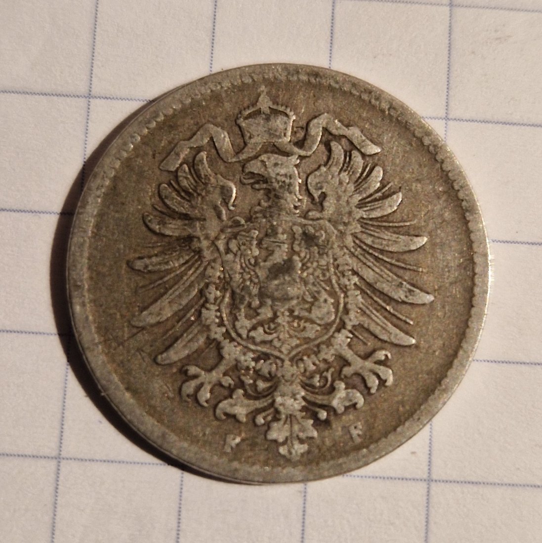  1 Mark 1875 F kleiner Adler Jaeger 9 XXL Bilder Silber   