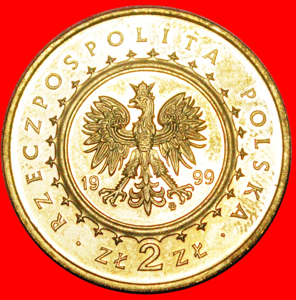  * LESER UND HIRSCH SELTEN: POLEN ★ 2 ZLOTY 1999 NORDISCHES GOLD STG STEMPELGLANZ! OHNE VORBEHALT!   