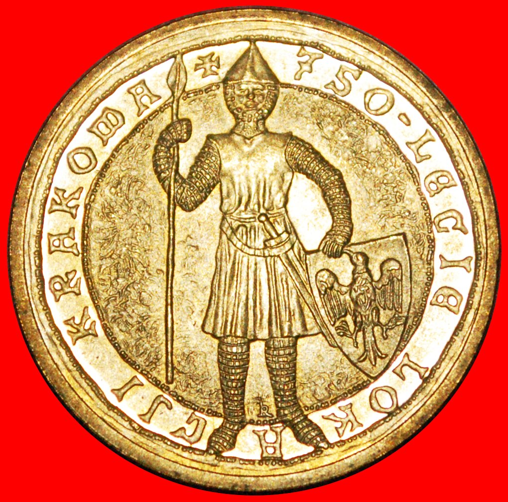  * KNIGHT AND EAGLE: POLAND ★ 2 ZLOTY 1257 2007 NORDIC GOLD UNC MINT LUSTRE! LOW START★ NO RESERVE!   