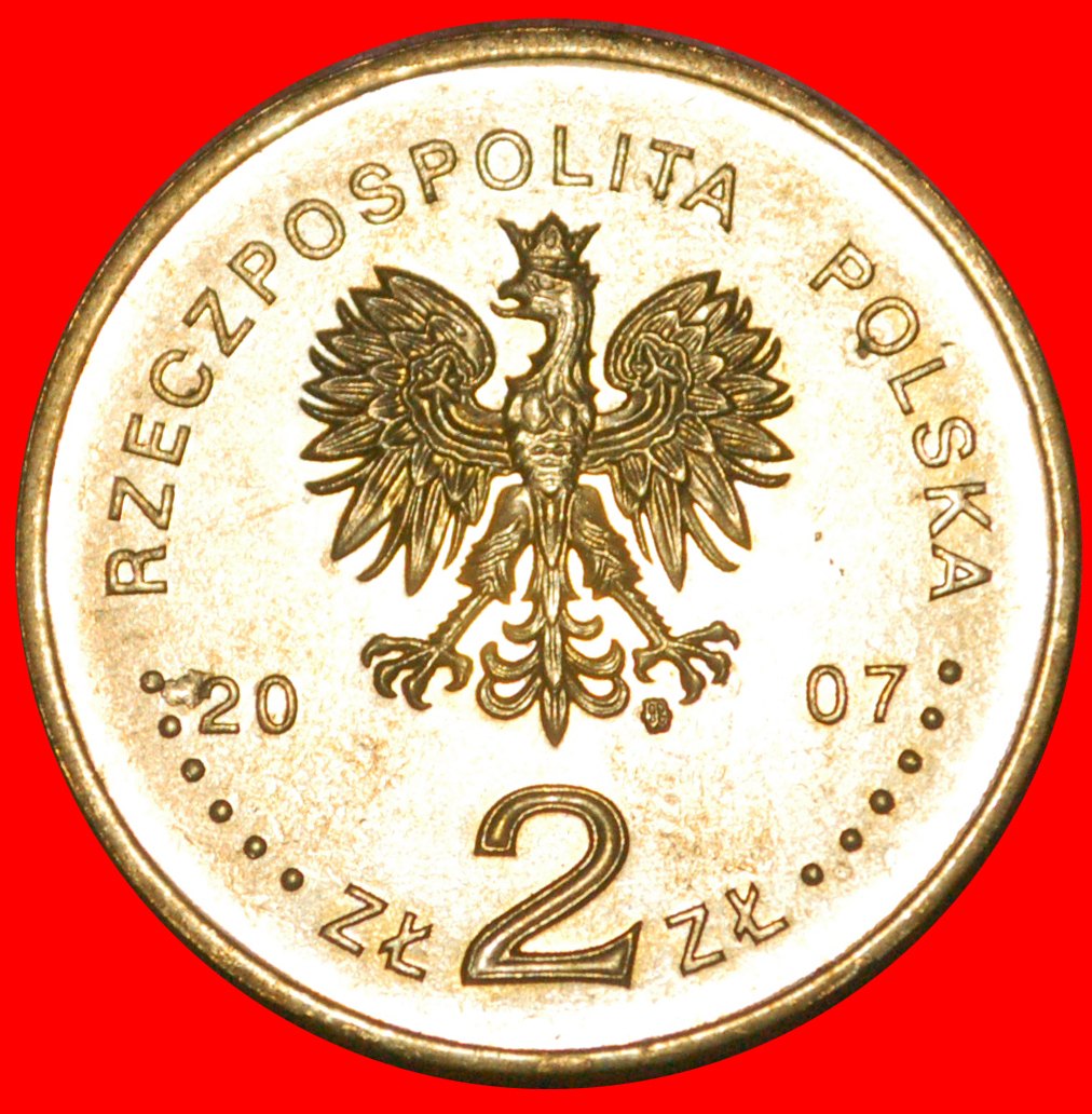  * KNIGHT AND EAGLE: POLAND ★ 2 ZLOTY 1257 2007 NORDIC GOLD UNC MINT LUSTRE! LOW START★ NO RESERVE!   