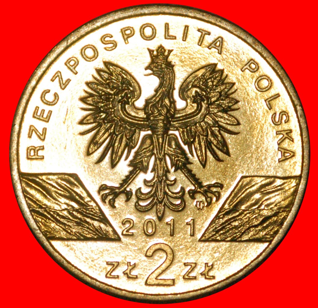  * BADGER: POLAND ★ 2 ZLOTY 2011 NORDIC GOLD UNC MINT LUSTRE! LOW START★ NO RESERVE!   