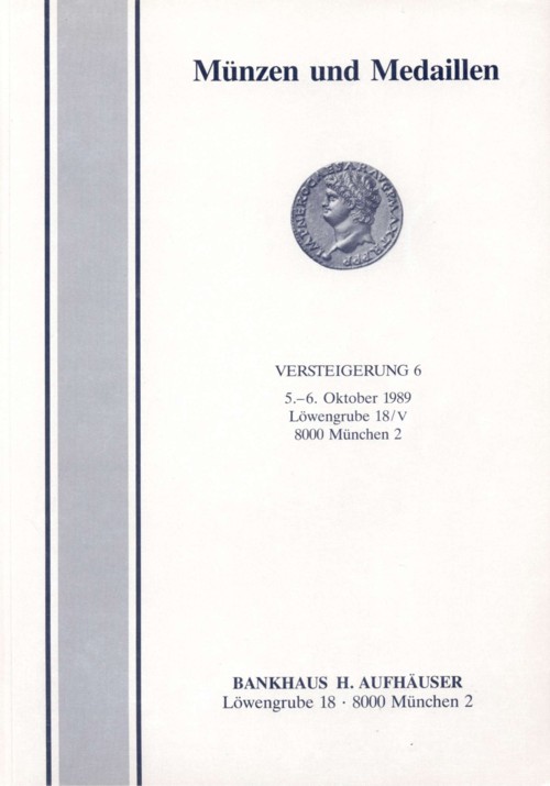  Bankhaus Aufhäuser (München) Aukt. 06 (1989) Brakteaten spez Bodenseebrakteaten Münchner Medailleure   