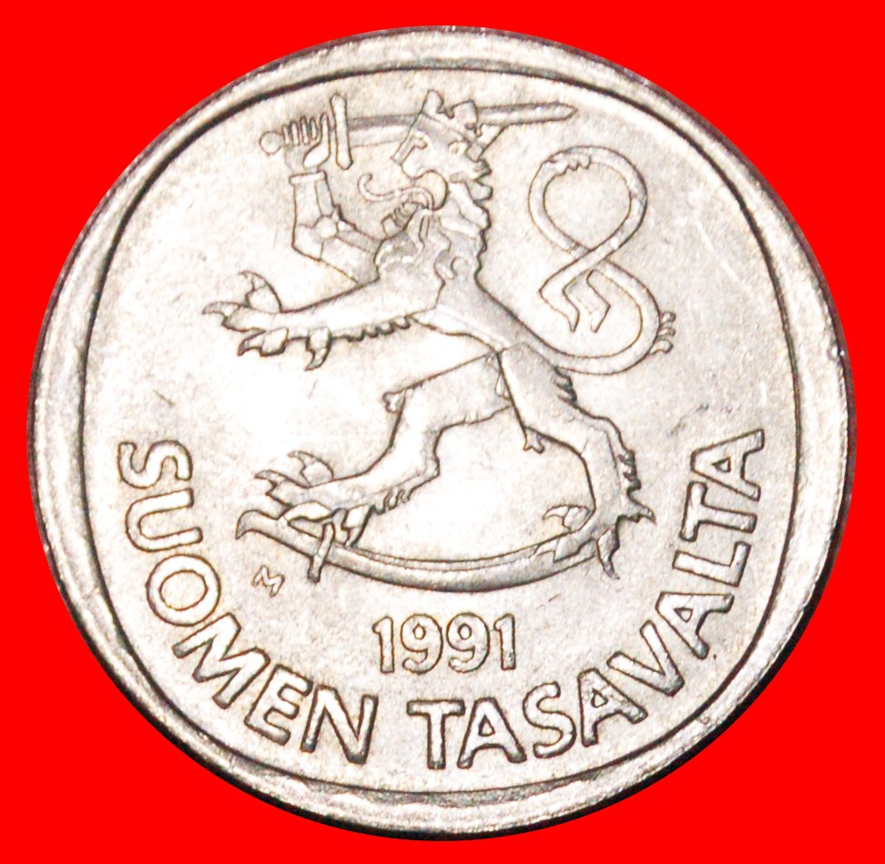  * LION (1969-1993): FINLAND ★ 1 MARK 1991M UNC MINT LUSTRE! ★LOW START ★ NO RESERVE!!!   