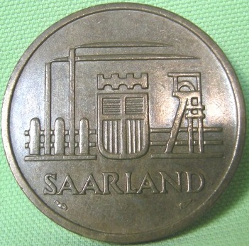  Saarland 50 Franken 1954, J N 803   