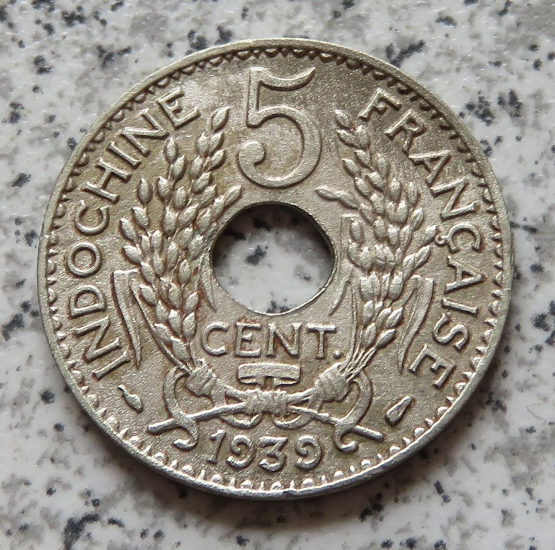  Französisch Indo-China 5 Centimes 1939   
