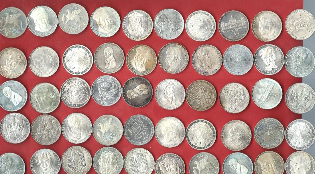  BRD 50x5 Mark Gedenkmünzen Silber Münzenankauf Koblenz Frank Maurer T343   