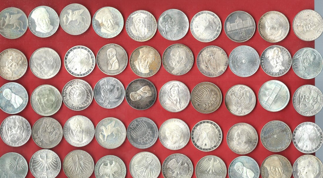  BRD 50x5 Mark Gedenkmünzen Silber Münzenankauf Koblenz Frank Maurer T343   