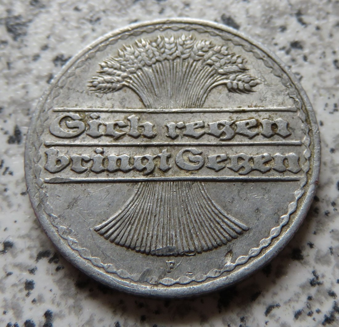  Weimarer Republik 50 Pfennig 1919 F   