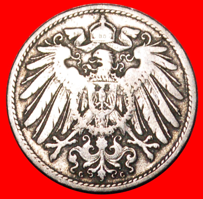  Ⰶ EAGLE (1890-1916): GERMANY ★10 PFENNIGS 1896G RARE! WILLIAM II (1888-1918) LOW START ★ NO RESERVE!   
