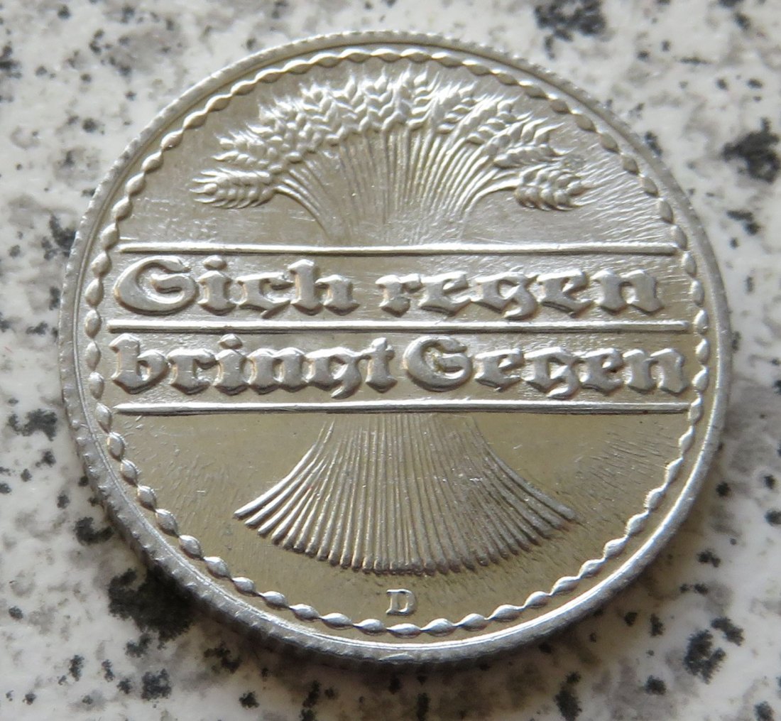  Weimarer Republik 50 Pfennig 1921 D   