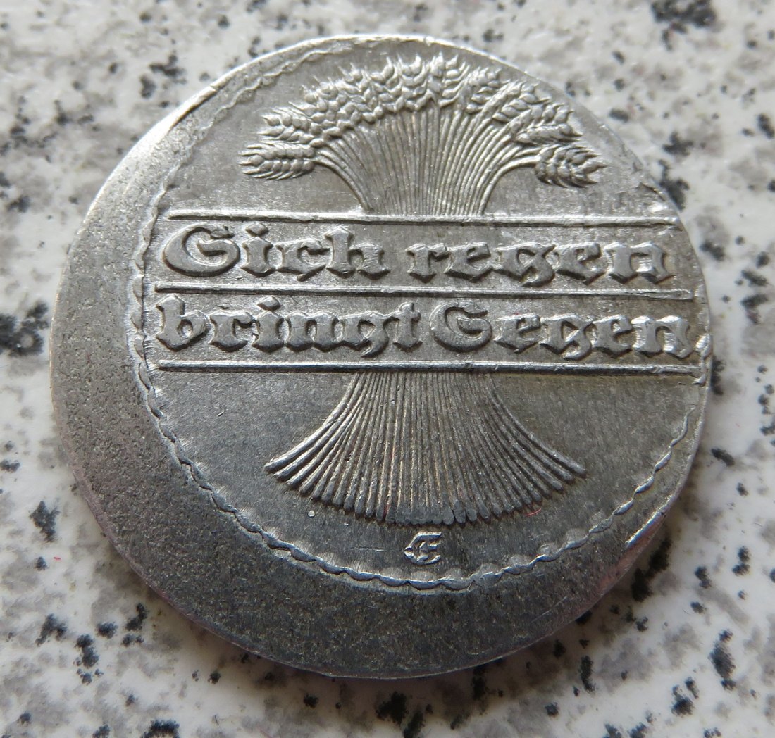  Weimarer Republik 50 Pfennig 1921 E. deutlich dezentriert   