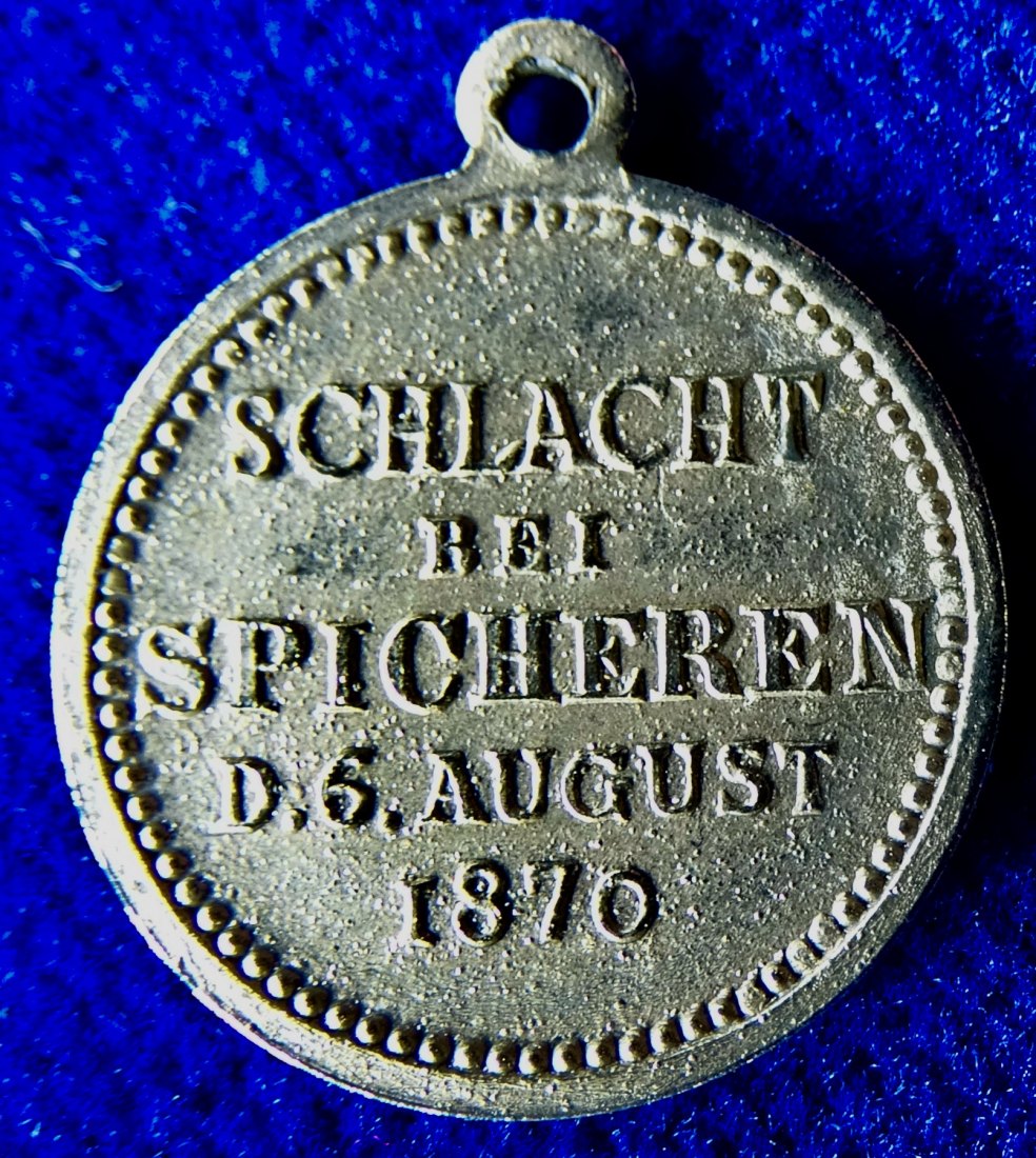  Tragbare Miniatur Medaille 1870 1871 Spichern Schlacht Deutsch-Französischer Krieg   