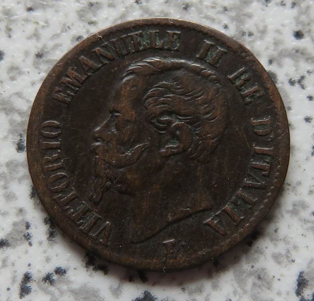  Italien 1 Centesimo 1862 N, Belegstück   