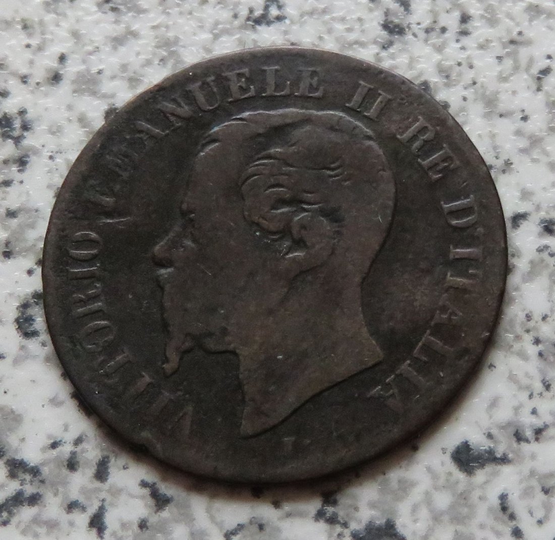  Italien 2 Centesimi 1867 M, Belegstück   