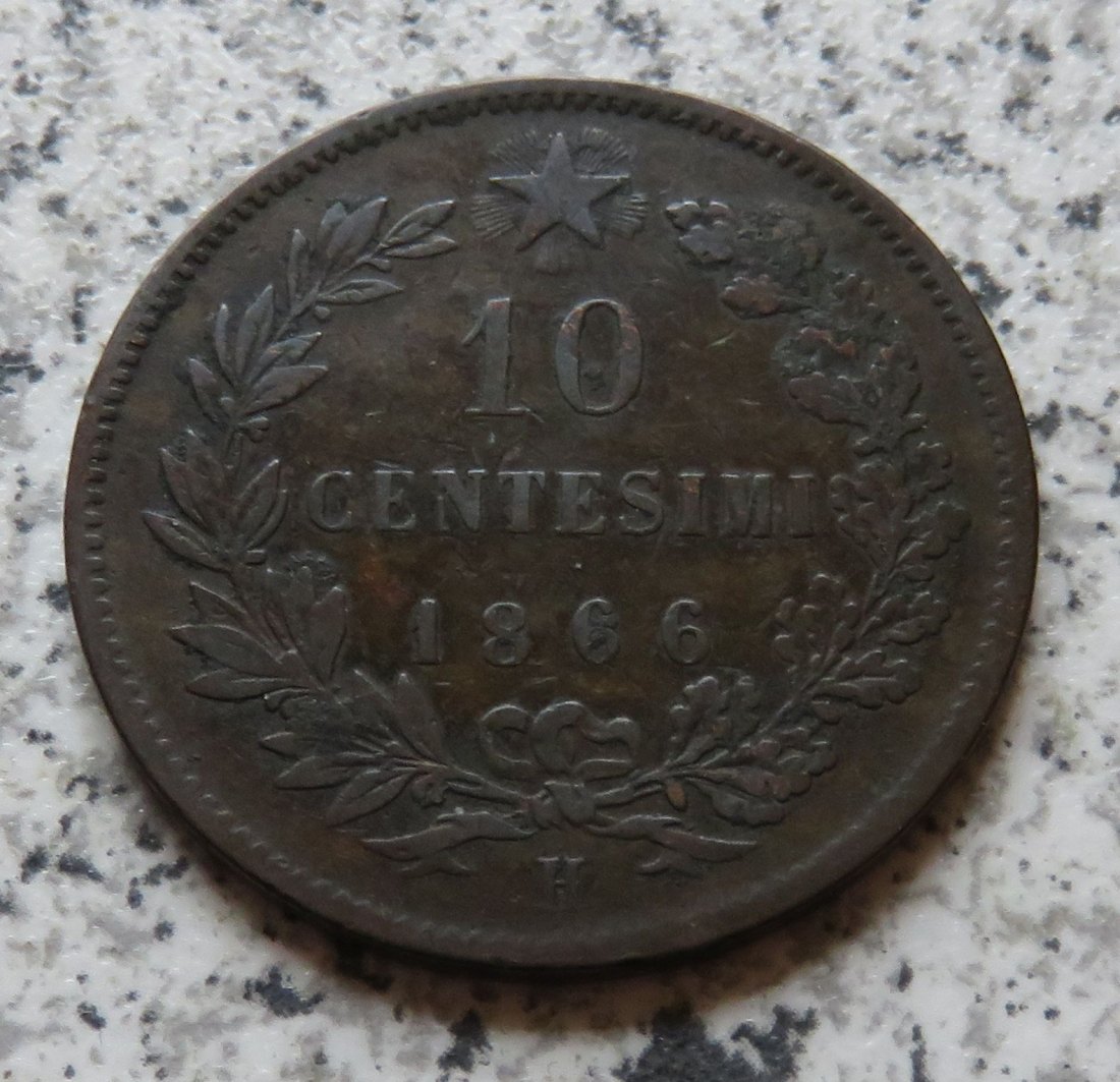  Italien 10 Centesimi 1866 H   